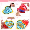 28 Pack Valentines Day Gifts for Kids, Animal Mochi Squishies Filled Heart-Shape Box and Greeting Cards Kawaii Squishies Stress Relief Fidget Toys Classroom Exchange Party Favors Prizes Gifts