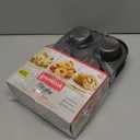 GoodCook 4-Piece Nonstick Steel Toaster Oven Set with Sheet Pan, Rack, Cake Pan, and Muffin Pan, Gray, 4-Piece Set Distributes Heat Evenly, Nonstick Coating, Dishwasher-Safe