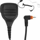 Remote Speaker Lapel Shoulder Mic with PTT earpiece for Motorola Wave Radio DLR110 TLK100 TLK110 SL300 SL1600 SL2600 SL3500e SL4000 SL7000e SL7550 SL7550e SL7580 SL7580e SL7590 SL8550 SL1K SL1M