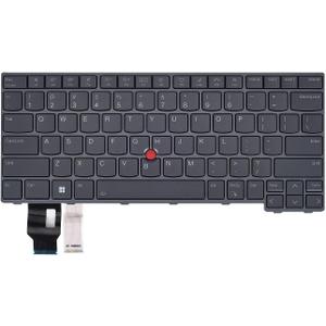 Replacement Backlit Keyboard for Lenovo Thinkpad T14 Gen 3 Gen 4, Thinkpad L14 Gen 3 Gen 4 & Thinkpad P14s Gen 3 Gen 4 Series Laptop Keyboard US Layout P/N: 5N21D68345, Gray