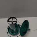 Metal Roof Bird Feeder for Outdoors - 360° Feeding Perch, Green