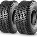 MaxAuto15x6.00-6 Lawn Mower Tire,15x6-6 Front Turf Tires, 15-6.00-6 Tubeless Tires for Lawn & Garden Riding Mower Tractor Golf Cart, 4Ply, 570lbs Capacity, Set of 2