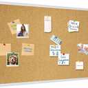 XBoard 24 x 18 Inch Wall-Mounted Office Cork Board, Notice Bulletin Board with Aluminum Frame