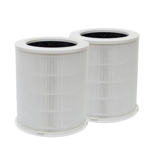 PUREBURG Replacement Filter Compatible with Dr.J AP401 AP402 & GCZ AP402 Air Purifiers,2-Pack H13 HEPA 4-Stage Filtration Activated Carbon 2-in-1 Air Clean Dust VOCs Odor