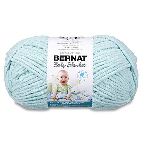 Bernat BABY BLANKET BB Seafoam Yarn - 1 Pack of 10.5oz/300g - Polyester - #6 Super Bulky - 220 Yards - Knitting/Crochet