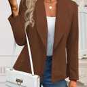 Tralilbee Women's Blazers Long Sleeve Open Front Work Office Suit Jackets Blazer XL