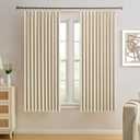 KEQIAOSUOCAI Cream Beige Room Darkening Privacy Curtains 72 x 63 Inches Long, 72 Inch Wide Track Blackout Window Treatment Sound Reducing for Bedroom/Home Office