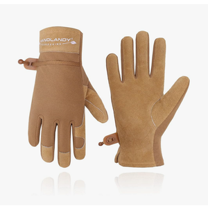 HANDLANDY Women Safety Work Gloves Utility Touch Screen Working Grip Glove for Yardwork Gardening Breathable Mechanic Gloves Size 7