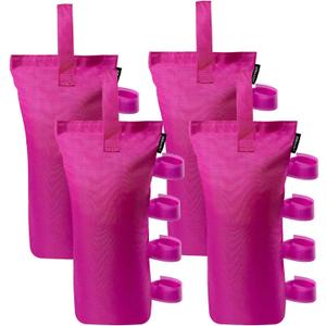 Joramoy Heavy Duty Canopy Weight Bags(120LBS) for Pop up Canopy Tent, Leg Canopy Weights Sand Bags for Instant Outdoor Sun Shelter Canopy/Patio Umbrella,Set of 4, Pink(Without Sand)