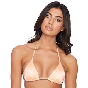 Sports Illustrated Peaches and Cream Triangle Bikini Top, Hot Coral,8