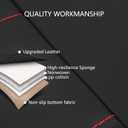 Car Seat Covers, Quilting Leather Seat Covers Full Set, Waterproof Faux Leather Automotive Seat Covers for Cars, Universal Car Seat Protectors Fit for Suvs, Trucks, Airbag Compatible (Complete Set (Front + Rear), N4 Black+Red)