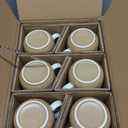 Hasense Coffee Mugs Set of 6, 15 oz Ceramic Coffee Cups with Comfortable Handle, Classic White Mug for Men and Women, Tea Cup Set for Latte, Cappuccino, Milk, Soup, Dishwasher and Microwave Safe