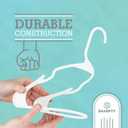 Sharpty - Plastic Hangers - Adult Clothes Hangers - T-Shirt, Dress, Coat Hangers & Accessories - Notched Hanger, Durable & Versatile Color Clothing Closet Hanger(20-Pack ,White)
