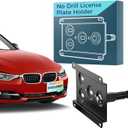 Aluminum Front Bumper Tow Hook License Plate Mount Bracket Holder No Drill Relocator Hole Adapter Compatible with 2019-up BMW G20 3 Series 330i 340i M340i