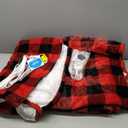 Homemate Electric Blanket Heated Throw - 50x60 Ultra Soft Cozy Flannel Heating Blanket with 10 Fast Heat Levels 8 Hours Auto Off Over-Heated Protection ETL Certification Keep Warm in Home Office (Red-black)