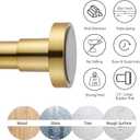Shower Curtain Rod Tension- No Drill Non-Slip Spring Tension Shower Rod for Window or Bathroom, 43-73 inches Metal Steel, Gold