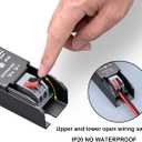 12V 60W LED Driver, Ultra Thin 2cm/0.78in Width Low Voltage Transformer, AC 100-130V to DC 12V 5A LED Power Supply,IP30 NO Waterproof for Indoor LED Strip