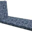 Honeycomb Essentials Outdoor Chaise Cushion, 21" x 70", Boheme Patio Chair Cushion (Boheme Indigo Blue)