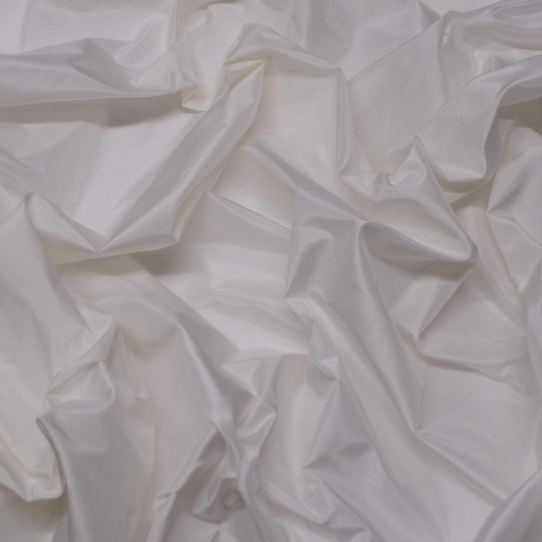 White Silk Taffeta, 100% Silk Fabric, by The Yard, 54" Wide
