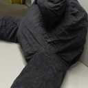 OAISZ Reading Pillow for Sitting in Bed Adult, Reading Pillow with Shredded Memory Foam (Black, Extra Large 25" H)