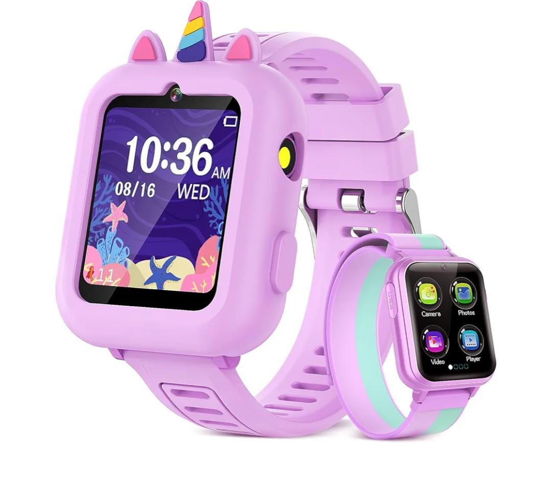 Smart Watch for Kids Girls Gift Age 3-12 with 39 Games Alarm Clock Camera Video Music Player Pedometer Flashlight 12/24 hr HD Touch Screen Kids Smart Watch Birthday Toys for 4 5 6 7 8 9 10 Year Olds