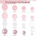 Pink and White Balloon Arch Kit, Pastel Pink Balloon Garland with Dusty Light Metallic Pink Matte White Balloons and Clear Balloons for Valentines Day Bridal Shower Wedding Party Birthday Decorations.