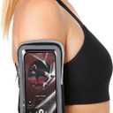 NUOBESTY Sports Mobile Phone Arm Bag Lightweight Waterproof Running Armband with Key Card Storage for Outdoor Exercise and Gym Use