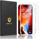 UNBREAKcable 1-Pack Screen Protector for iPhone 15 Plus, Double Shatterproof Tempered Glass [Easy Installation Frame] [9H Hardness] [99.99% HD Clear] [Case Friendly] for Apple iPhone 15 Plus 6.7 inch