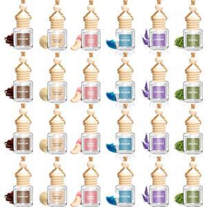 AROIC 24 Pack Car Air Freshener Diffuser, Long Lasting Hanging Fragrance Fresheners Set, Essential Oil Diffuser Scents Accessories, Cute Car Interior for Women & Men