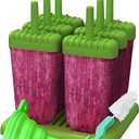 Popsicles Molds, Ozera Set of 6 Reusable Ice Pop Molds Cream Molds Easy Release Popcical Molds Popsicle Maker Molds for Homemade Popsicles With Funnel & Cleaning Brush