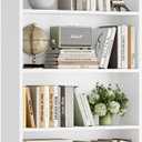 FOTOSOK 6-Tier Open Bookcase and Bookshelf, Freestanding Display Storage Shelves Tall Bookcase for Bedroom, Living Room and Office, White, 9.3"D x 23.6"W x 70.9"H
