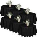 3 Pack 120" Round Black Tablecloths