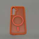 SUPFINE Magnetic for Samsung Galaxy S24 Case / S25 Case(Compatible with MagSafe) (Military Grade Drop Protection) Slim Translucent Shockproof Phone Case,Orange