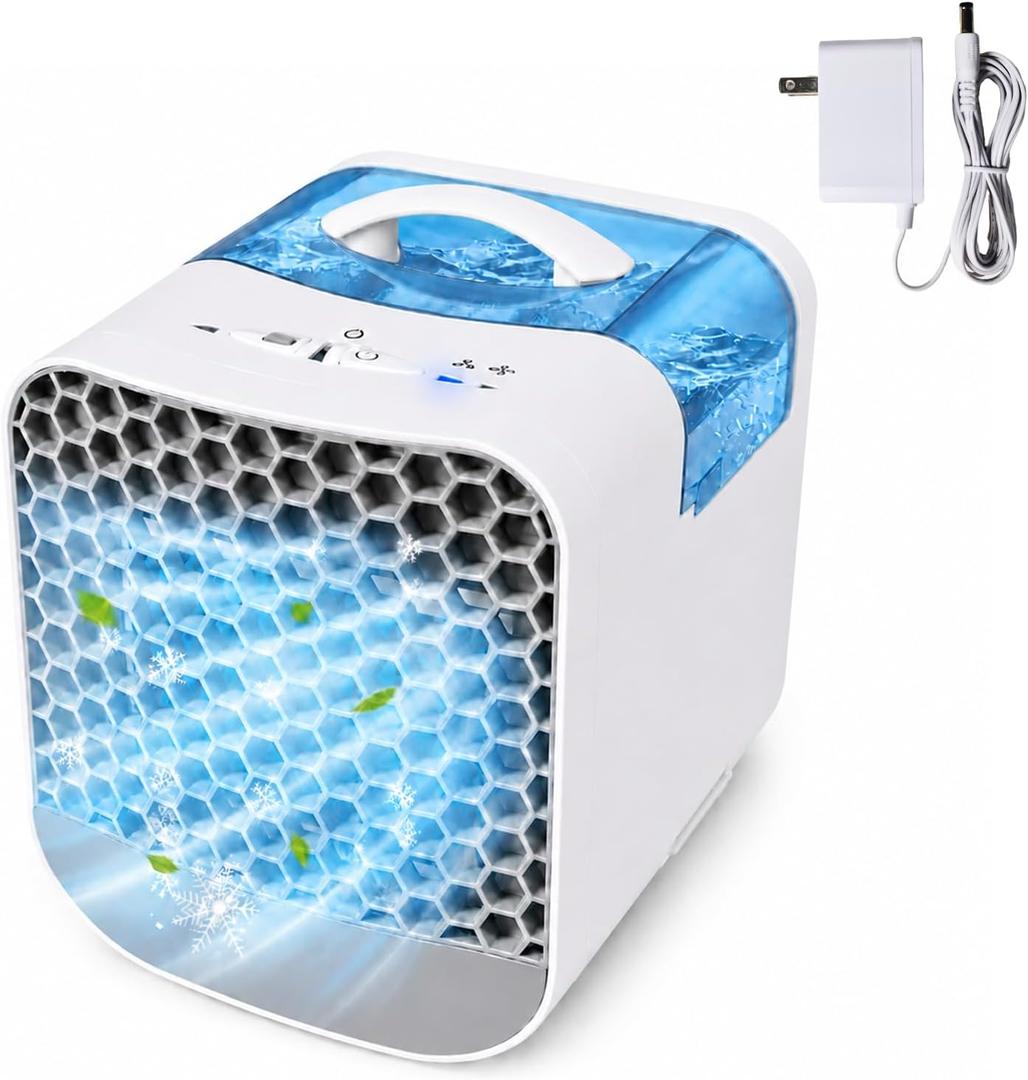 Portable Air Cooler, 3-in-1 Desk Air Conditioner, Small