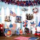 36 Pcs Memorial Day Tree Decorations 4th of July Ornaments Patriotic Tree Ornaments Red White Blue Army Flag Hanging Decorations for 250th Anniversary Holiday Party(Classic Style)