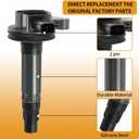 UF553 Ignition Coil Pack Compatible with 3.5L 3.7 Ford Edge Explorer F150 Flex MKS MKT MKZ MKT Mazda 6 2007 2008 2009 2010-2016 Platinum Spark Plug Replacement for 5C1652 DG520