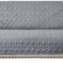 Ameritex Loveseat Cover Water-Resistant Quilted Furniture Protector with Back Nonslip Paws Slipcover for Dogs, Kids, Pets Loveseat Slipcover Stay in Place for Leather (46", Light Grey)