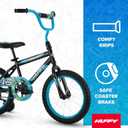 Huffy Upshot 16 Inch Boy's Bike for Kids, Removable Training Wheels, BMX Design, Designed for Growth, Durable Construction, EZ Build Assembly