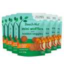 Beech-Nut Toddler Snacks, Mini Waffles with Hidden Veggies, Pumpkin Apple Cinnamon, Non-GMO, 3.2 oz Bag (7 Pack) Best Before June 5, 2027