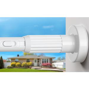 Extra Long Tension Rod 41-165inch Heavy Duty Tension Curtain Rods no Drilling Outdoor Curtain Rod for Patio,Windows,Shower,Doorway,Spring Rods Diameter 1.26inch White