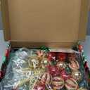 5 Ft Pop Up Tinsel Christmas Tree with Timer 60 Warm Multi Color Change Lights 25 Ball Ornaments 4 Modes 3D Star Battery Operated Artificial Xmas Tree Home Indoor Outdoor Decor (Green)