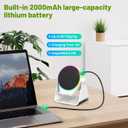 Wireless Induction Audio Bluetooth Speaker, 4 in 1 Phone Stand Speakers Amplifier with Colorful Ambient Light,360 Adjustable Holder for Tablet iPhone Android, Gifts for Men Women Teens-White