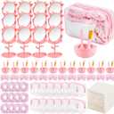 Spa Party Favor Supplies Bulk, Include Face Mask Mixing Bowl Set, Mirror, Headband, Scrunchies, Cosmetic Bags, Face Wash Cloths for Spa Sleepover Birthday Party(96 Pcs)