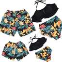 Couples Matching Swimsuit Family Matching Swimwears Dad and Me Matching Swiming Shorts,XL