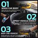 Premium Ceramic Coating for Cars- Quick Effect Coating Agent - Car Coating Spray, Suitable for cars, pickup trucks, RVs, motorcycles, etc. Fast Application for Long-Lasting Shine & Protection