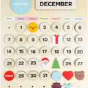 Blue Ginkgo Wooden Kids Calendar  Perpetual Montessori Learning Calendar to Learn Seasons, Months, and Days of the Week (15.5 x 12.5 Inches)