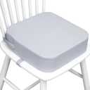 Toddler Booster Seat for Dining Table, Portable Kids Booster Seat with Safety Buckles Portable Increasing Booster Cushion with Non-Slip Bottom (Light Gray)