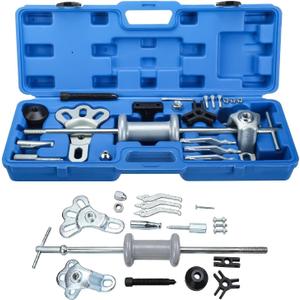 8MILELAKE 9 Way Slide Hammer Puller Axle Front Rear Wheel Bearing Dent Hub Gear Puller Remover Set