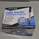 Permanent markers, 100 packs permanent markers bulk, quick dryingin one second, waterproof, smooth, noteasy to erase, durable, can be markedon glass, tiles and cloth, office supplies