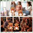 17 Pcs Bear Blindfolded Diaper Changing Baby Shower Games Include 12 Inch Bear Blindfold Diapers Introduction Sign for Adults Gender Reveal Games Party Prizes Gifts (Greenery)